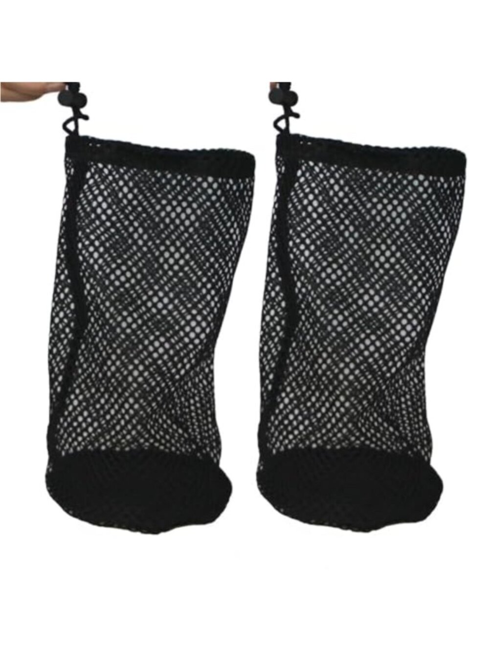 Nylon Mesh Drawstring Bag 2-Pack Golf Ball Toy Laundry Storage Pouch